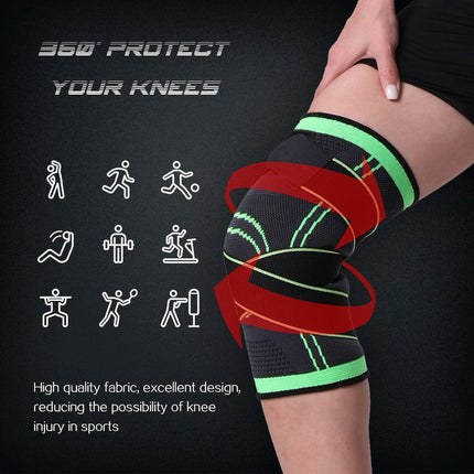 Knee Support Brace with Straps (One Piece) - Black
