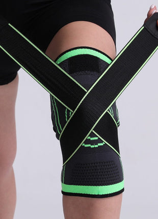 Knee Support Brace with Straps (One Piece) - Black