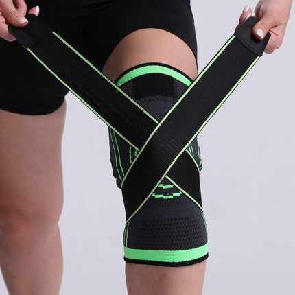 Knee Support Brace with Straps (One Piece) - Black