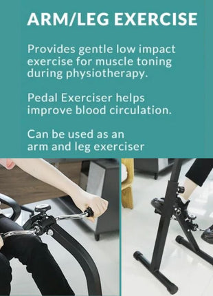 Mini Exercise Cycle for Arms and Handles With Meter