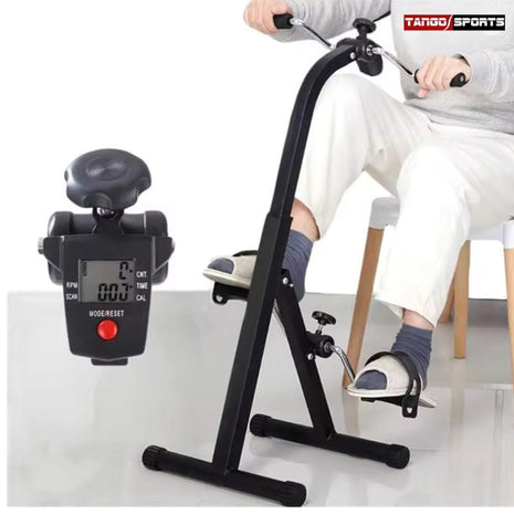 Mini Exercise Cycle for Arms and Handles With Meter
