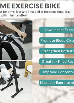 Mini Exercise Cycle for Arms and Handles With Meter
