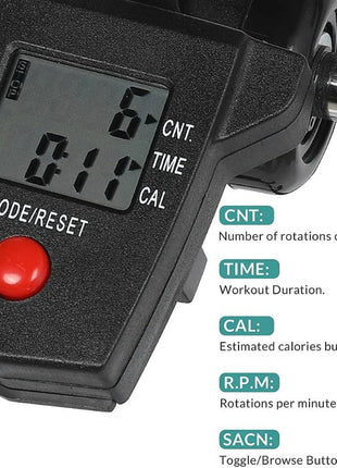 Mini Exercise Cycle for Arms and Handles With Meter