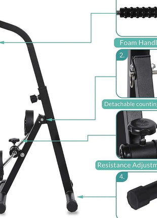Mini Exercise Cycle for Arms and Handles With Meter