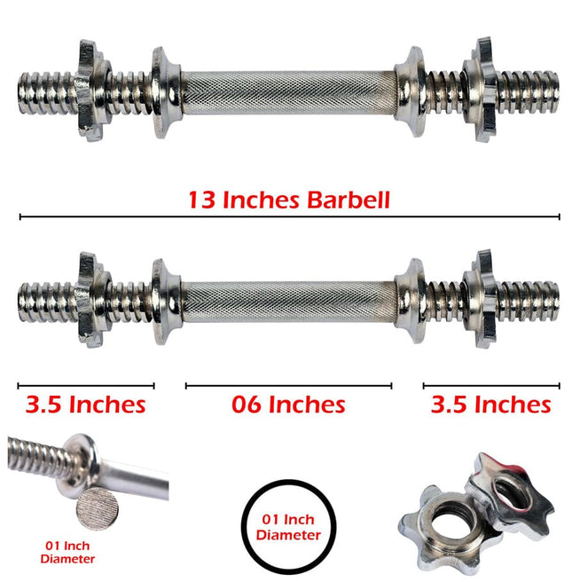 Small Dumbell Rods For Weight Plates - Pack of 2