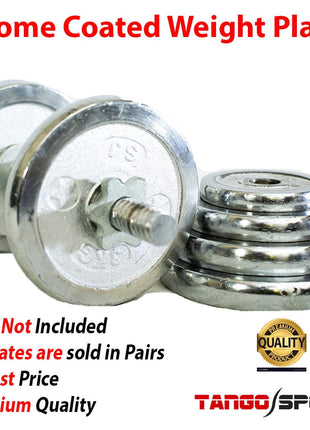 Chrome Coated Weight Plates - 1 to 10 KG (Pack of 2)