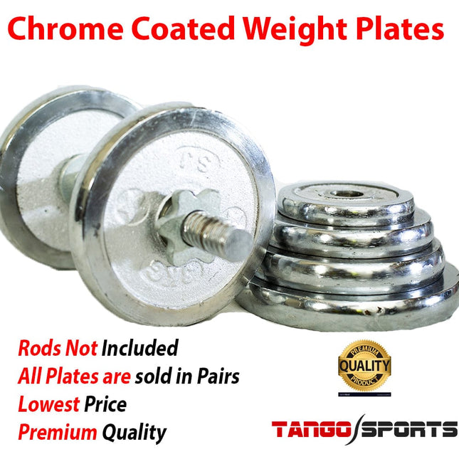 Chrome Coated Weight Plates - 1 to 10 KG (Pack of 2)