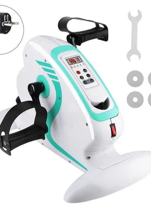 Motorized Electric Mini Exercise Bike/Pedal Exerciser - White