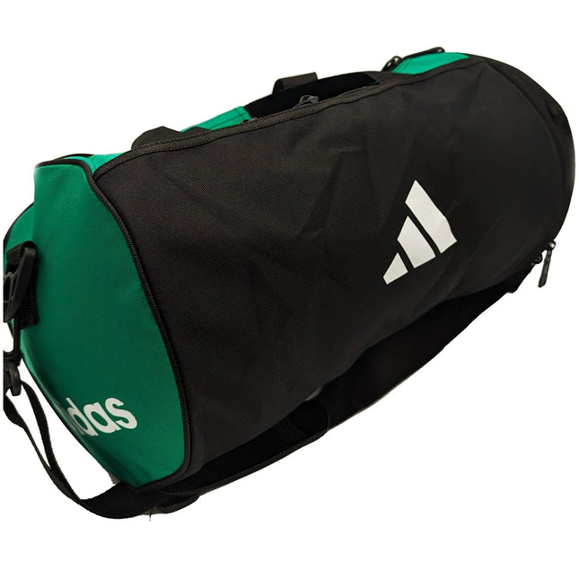 3 Stripes Duffle Stripes With Shoe Compartment Green - 18 Inches