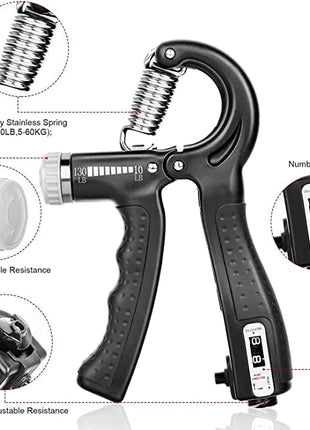 Counting Hand Grip Strengtheners Pack of 5 - Multicolored