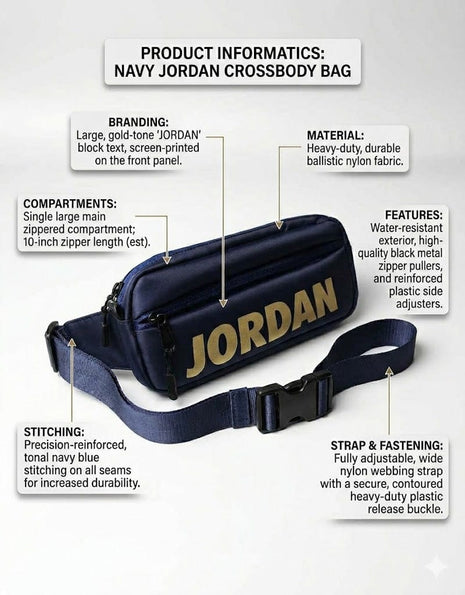 Jordan Waist & Cross Body Bag - Blue and Black