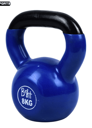 8kg kettlebells made of vinyl-coated cast iron