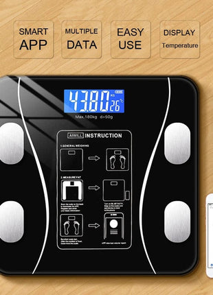 Smart Scale for Body Weight, Tempered Glass  upto 180KG | Bluetooth Connectivity