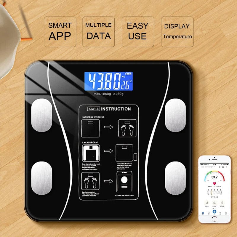 Smart Scale for Body Weight, Tempered Glass  upto 180KG | Bluetooth Connectivity