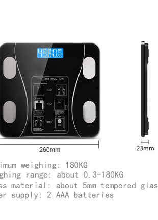 Smart Scale for Body Weight, Tempered Glass  upto 180KG | Bluetooth Connectivity