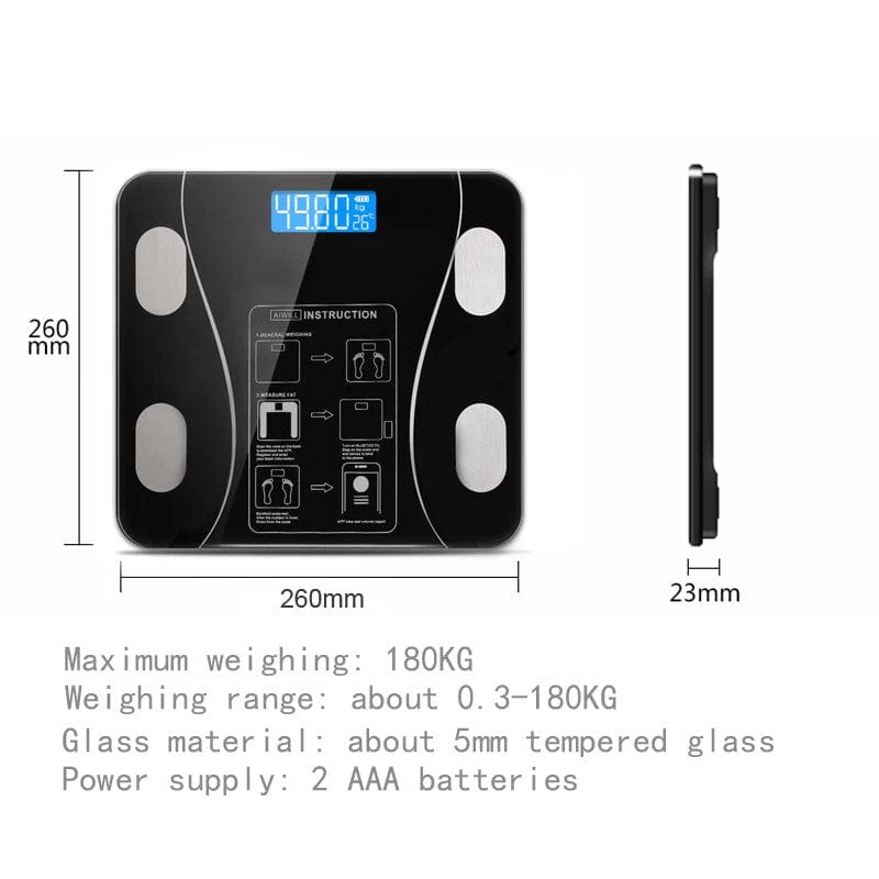 Smart Scale for Body Weight, Tempered Glass  upto 180KG | Bluetooth Connectivity