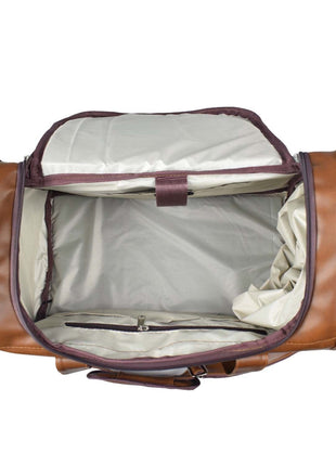 Tango Leather Duffle Bag With Shoe Compartment - Brown