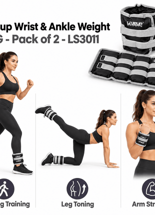 Liveup Wrist & Ankle Weight 3KG - Pack of 2 -  LS3011