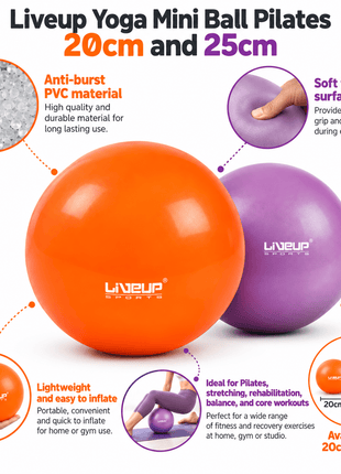 Liveup Yoga Mini Ball Pilates 20cm and 25cm