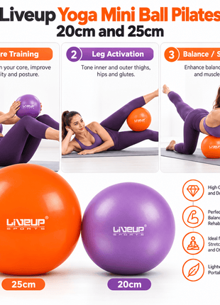 Liveup Yoga Mini Ball Pilates 20cm and 25cm