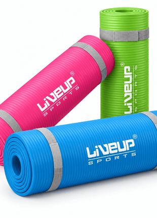 Liveup NBR Yoga Mat 12mm – Non-Slip Exercise &amp; Fitness Mat