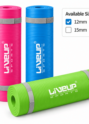 Liveup NBR Yoga Mat 12mm – Non-Slip Exercise &amp; Fitness Mat