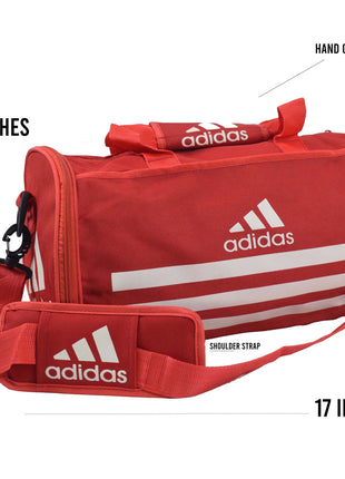 Ads Duffle bag With Shoe Compartment Red & Black - 18 inches