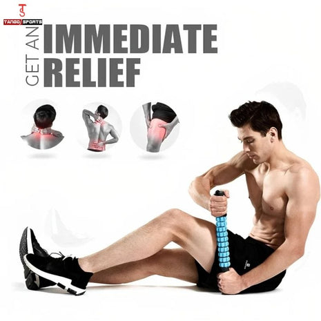 Massage Stick Muscle Roller for Athletes | Anti-Slip Grip, Portable Noiseless Massage Tool for Legs, Back & Arms