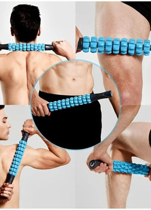 Massage Stick Muscle Roller for Athletes | Anti-Slip Grip, Portable Noiseless Massage Tool for Legs, Back & Arms