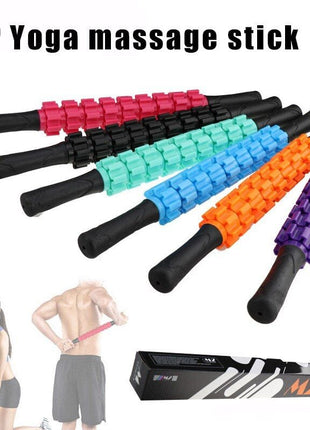 Massage Stick Muscle Roller for Athletes | Anti-Slip Grip, Portable Noiseless Massage Tool for Legs, Back & Arms