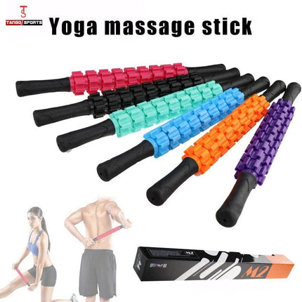 Massage Stick Muscle Roller for Athletes | Anti-Slip Grip, Portable Noiseless Massage Tool for Legs, Back & Arms