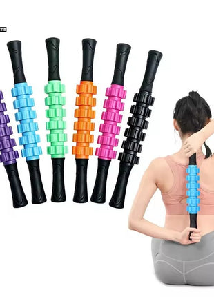 Massage Stick Muscle Roller for Athletes | Anti-Slip Grip, Portable Noiseless Massage Tool for Legs, Back & Arms