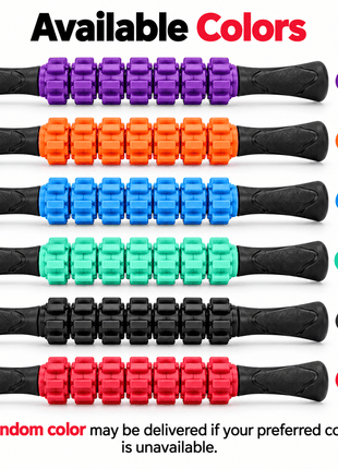 Massage Stick Muscle Roller for Athletes | Anti-Slip Grip, Portable Noiseless Massage Tool for Legs, Back & Arms