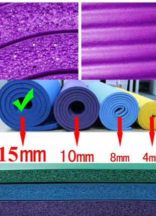 Yoga Exercise Mat 15mm Anti Slip NBR Material Imported