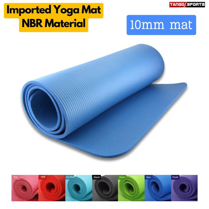 Yoga Exercise Mat 10mm Anti Slip NBR Material Imported
