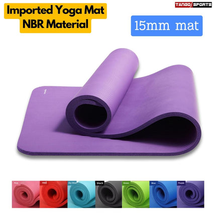 Yoga Exercise Mat 15mm Anti Slip NBR Material Imported