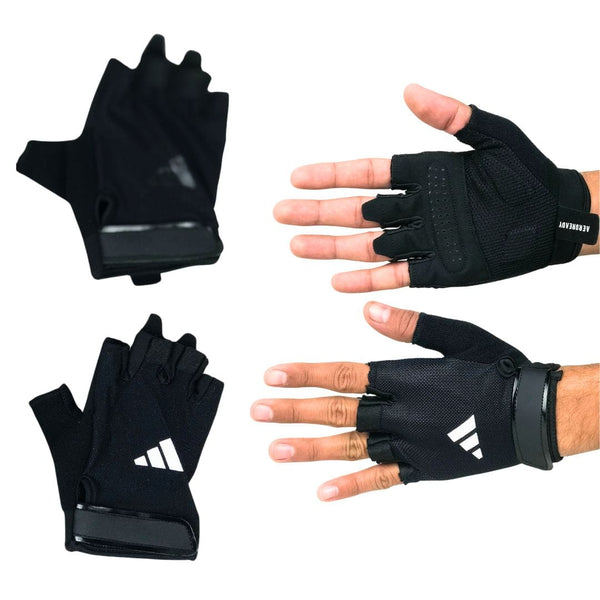 Ads Original Weight Lifting Gym Gloves Pair - Black