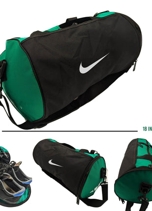 NK Duffle Bag With Shoe Compartment Dark Green - 18 Inches