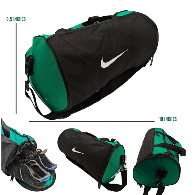 NK Duffle Bag With Shoe Compartment Dark Green - 18 Inches