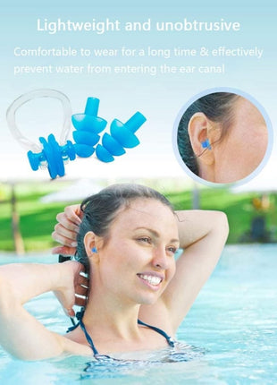 New Swimming Silicone Nose Clip With Ear Plugs – Random Color