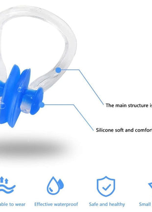 New Swimming Silicone Nose Clip With Ear Plugs – Random Color