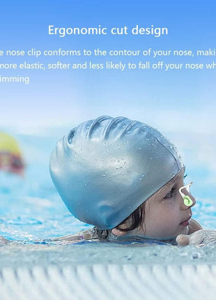 New Swimming Silicone Nose Clip With Ear Plugs – Random Color