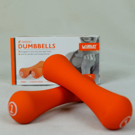 Liveup Dumbbell Bone Shape Neoprene 1 kg x 2 - Orange