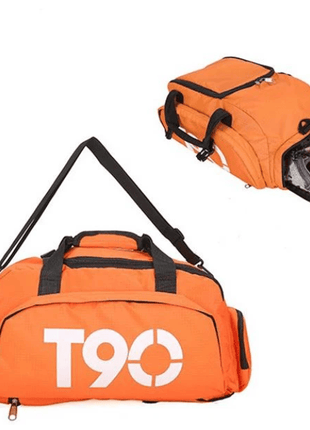 T90 Backpack 2 in 1 with Shoe Compartment - Orange