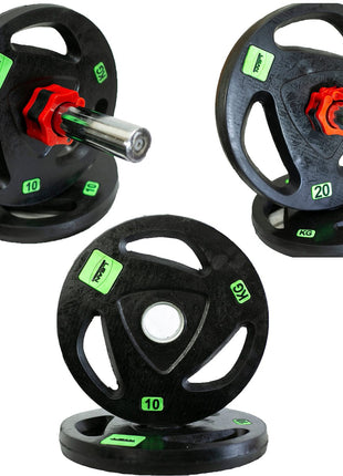 Olympic Rubber Coated Commercial Weight Plates 2.5 to 20 KGS