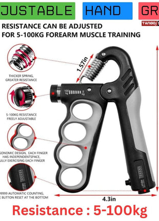 Pack of 3 - Automatic Ab Wheel Roller, Pushup board & Hand Grip 5-100kg