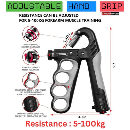 Pack of 3 - Automatic Ab Wheel Roller, Pushup board & Hand Grip 5-100kg