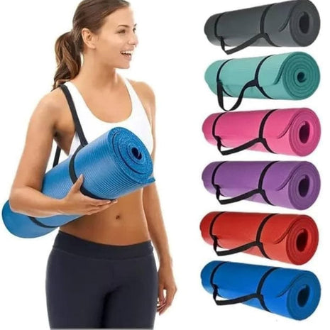 Pack of 2 - Yoga Mat and Rubber Tummy Trimmer – Anti-Slip, High-Quality Fitness Essentials for Home Gym