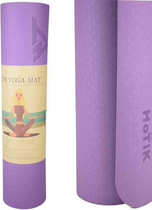 Yoga Exercise Mat - TPE Material 6mm Double Color Purple