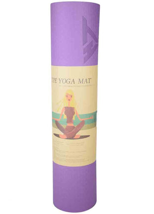 Yoga Exercise Mat - TPE Material 6mm Double Color Purple